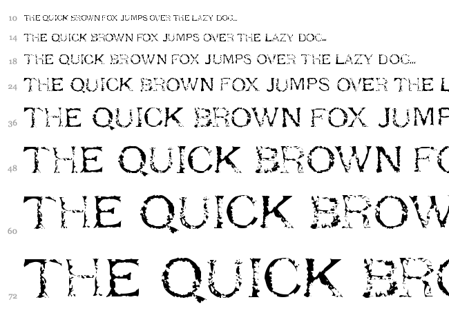 Respess Capitals font waterfall